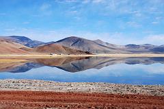 39 Hills Reflect Perfectly In The Water Just After Leaving Paryang Tibet For Mount Kailash